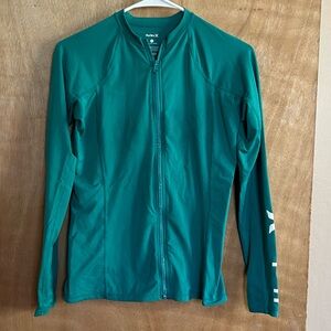 Hurley rash guard zip up top